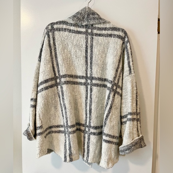 Free People Plaid Sweater Cardigan - Picture 2 of 5